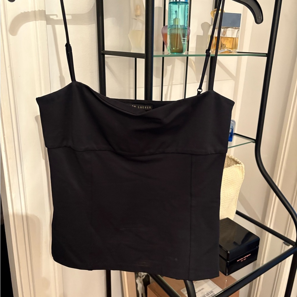 Ralph Lauren Black Label Fitted Sleeveless Crop Top